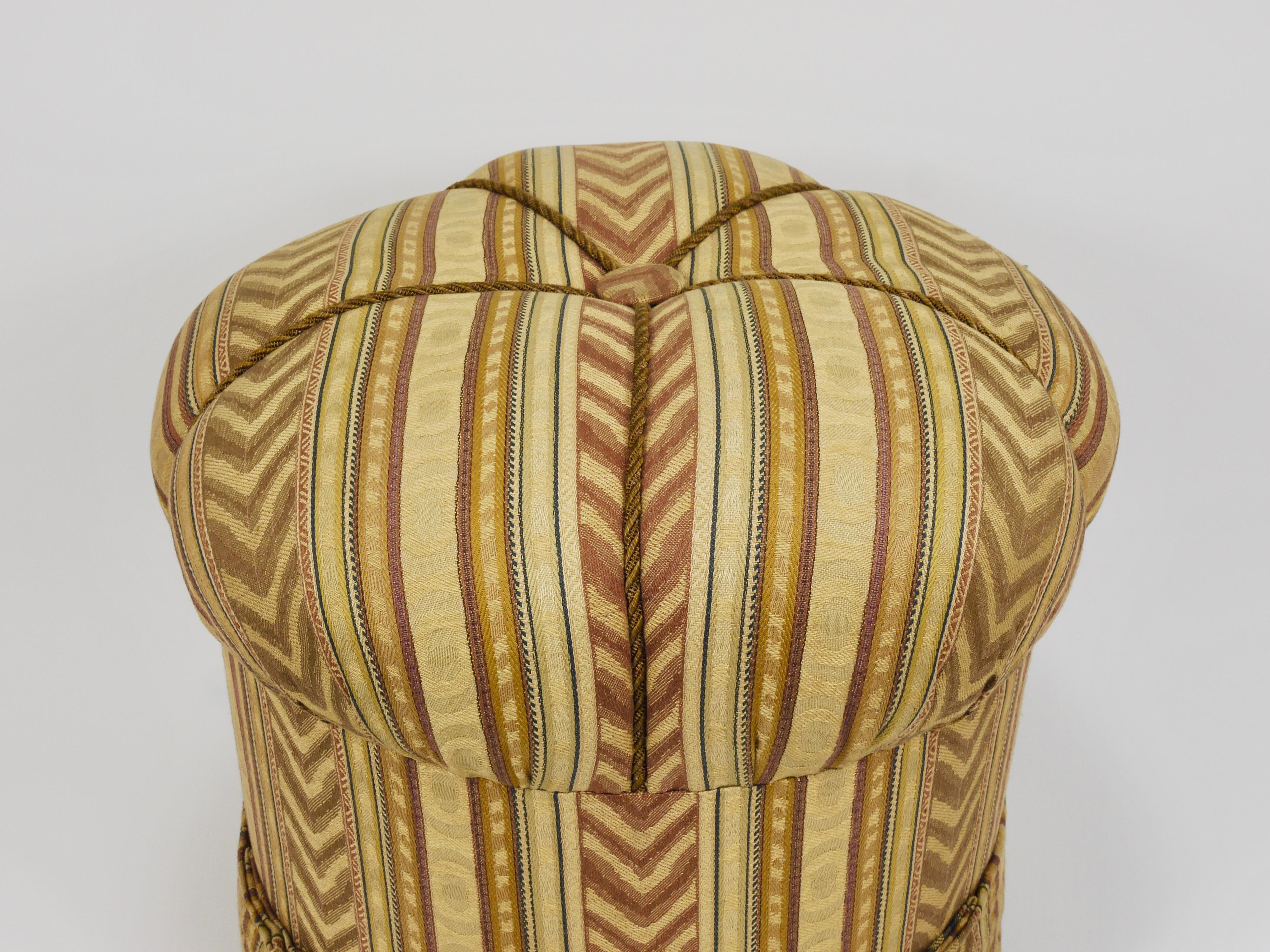Friedrich Otto Schmidt Art Deco Stool, Pouf, Original Condition, Vienna, 1920s For Sale 2