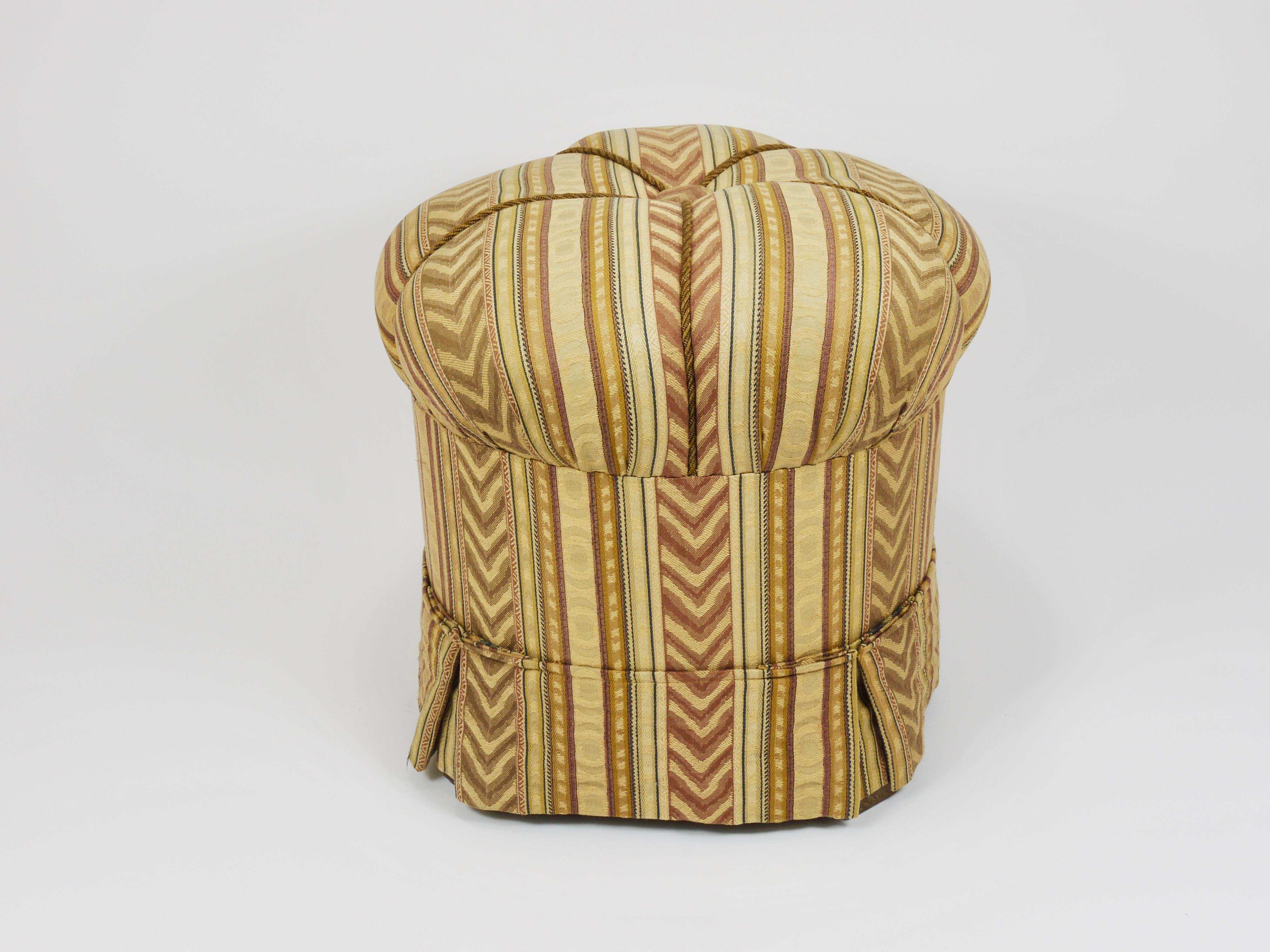 Friedrich Otto Schmidt Art Deco Stool, Pouf, Original Condition, Vienna, 1920s For Sale 3