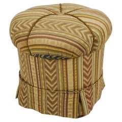 Friedrich Otto Schmidt Art Deco Stool, Pouf, Original Condition, Vienna, 1920s