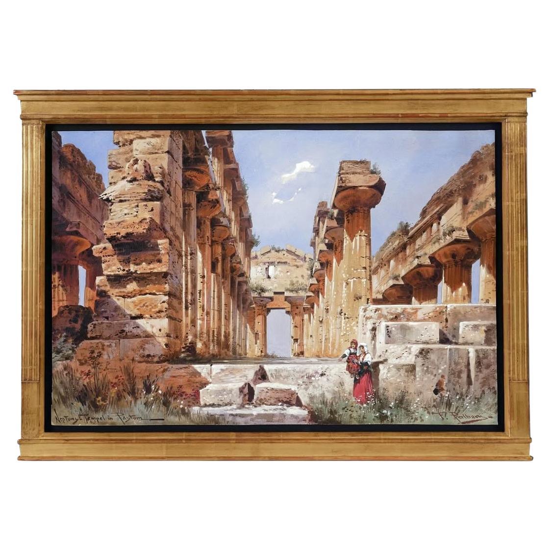 Friedrich Perlberg, MUTTER UND TOCHTER VOR DEM POSEIDONTEMPEL IN PAESTRUM