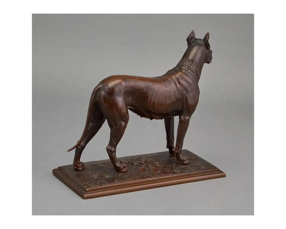 Friedrich Ruckart German, 1832-1893 Standing Doberman In Good Condition For Sale In New York, NY