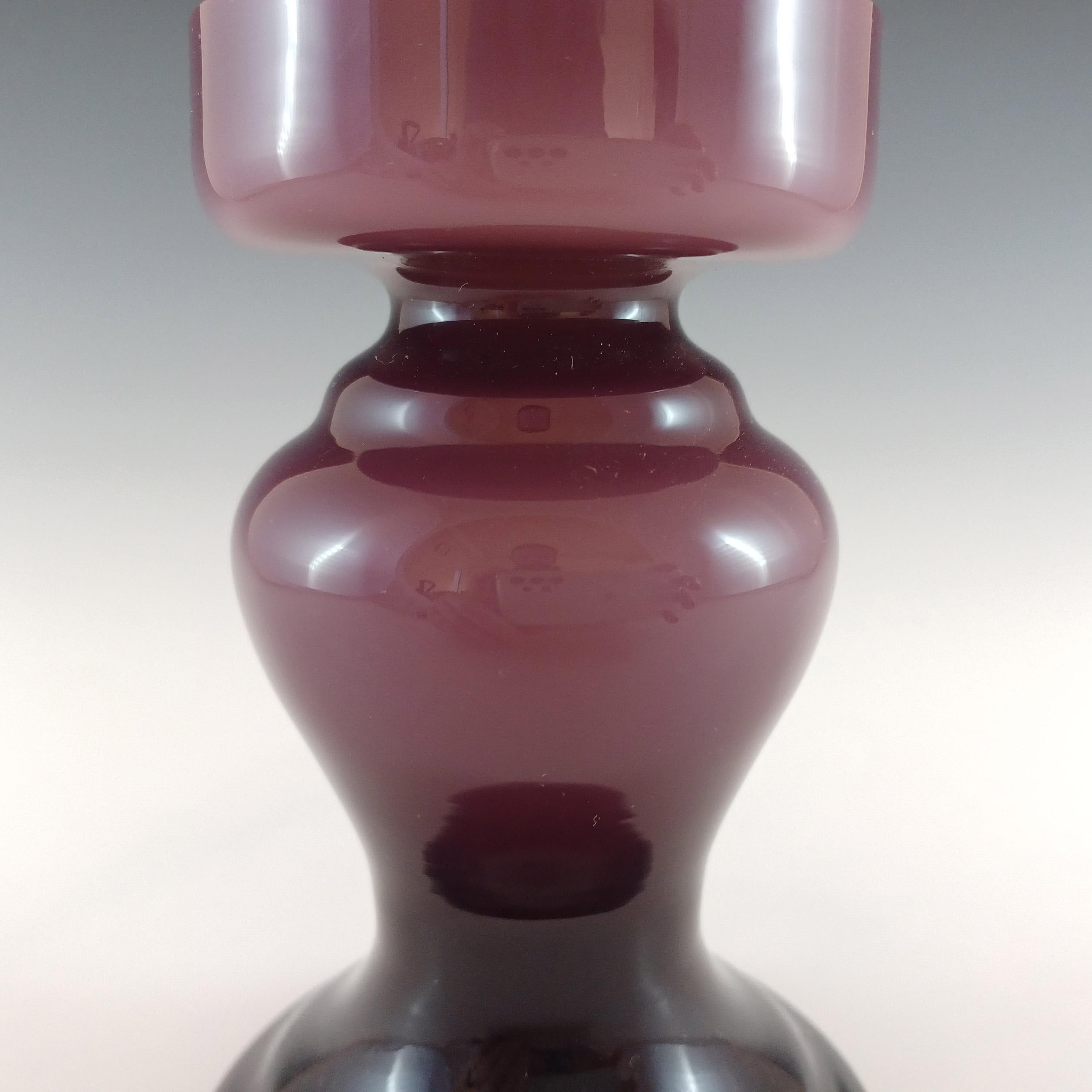 Vase en verre rétro violet de style scandinave Friedrich Bon état - En vente à Bolton, GB