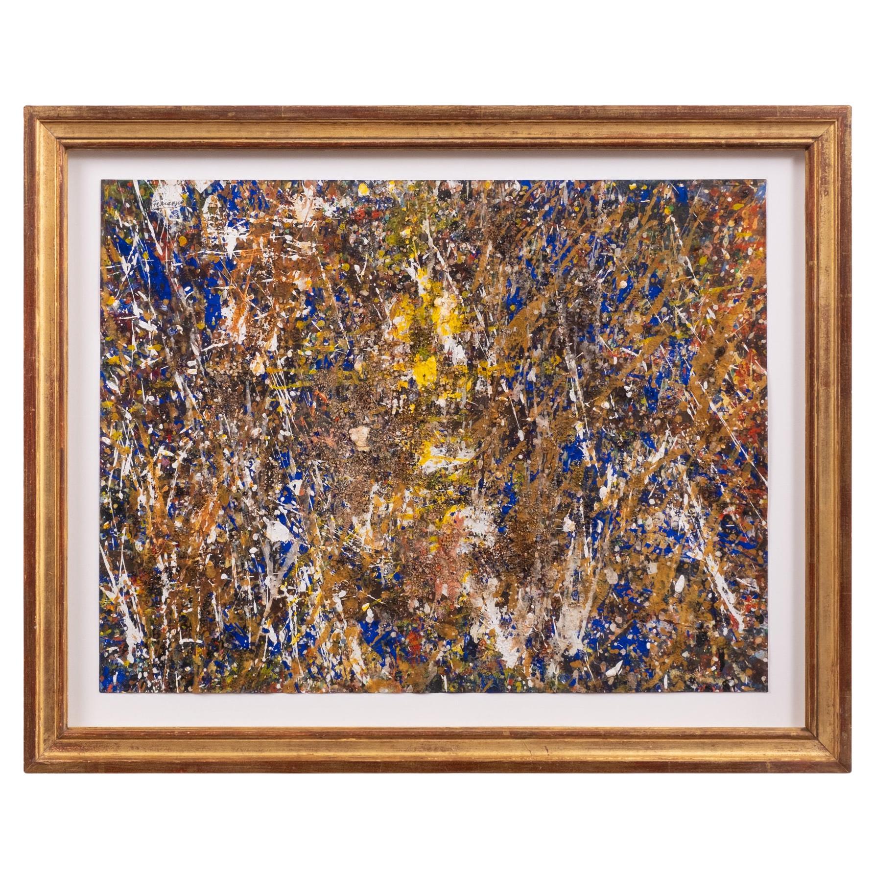 Friedrich Schiemann "Untitled", 1959 Gouache and Sand on Cardboard