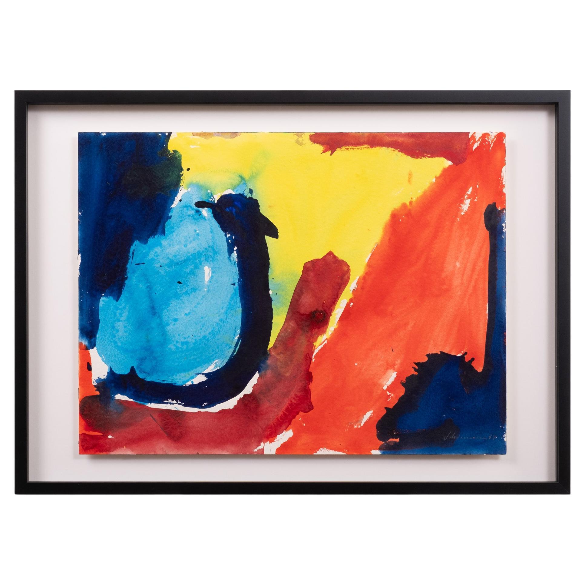 Friedrich Schiemann "Untitled", 1967 Watercolor and ink painting