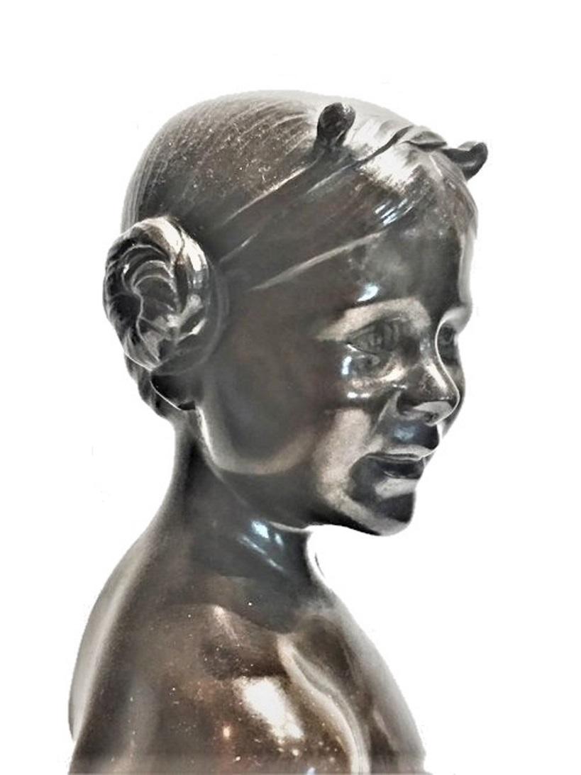 Hand-Crafted Friedrich Seidenstuker, Little Devil, German Jugenstil Bronze Sculpture, 1900