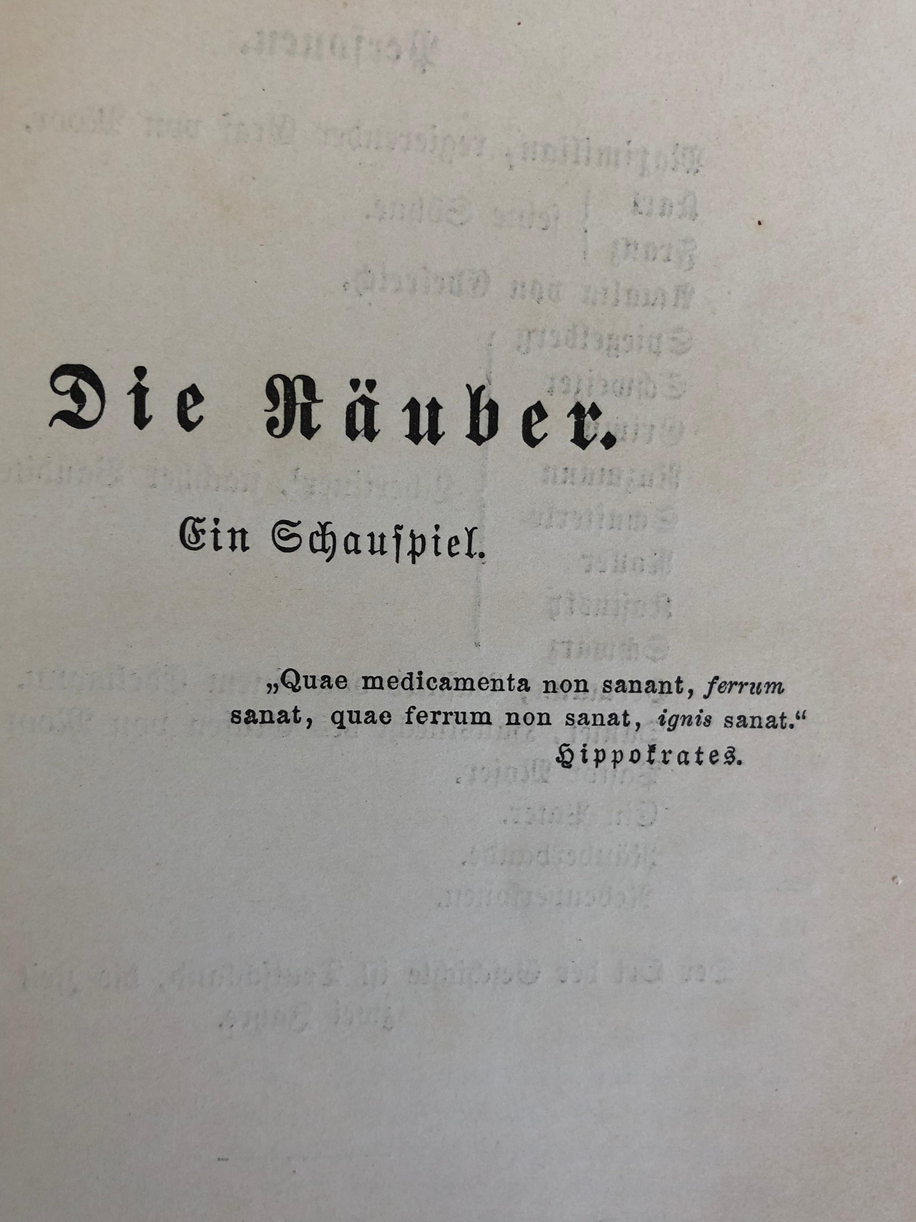 German Friedrich Shiller 14 Works by Ludwig Bellermann, Leipzig 1895