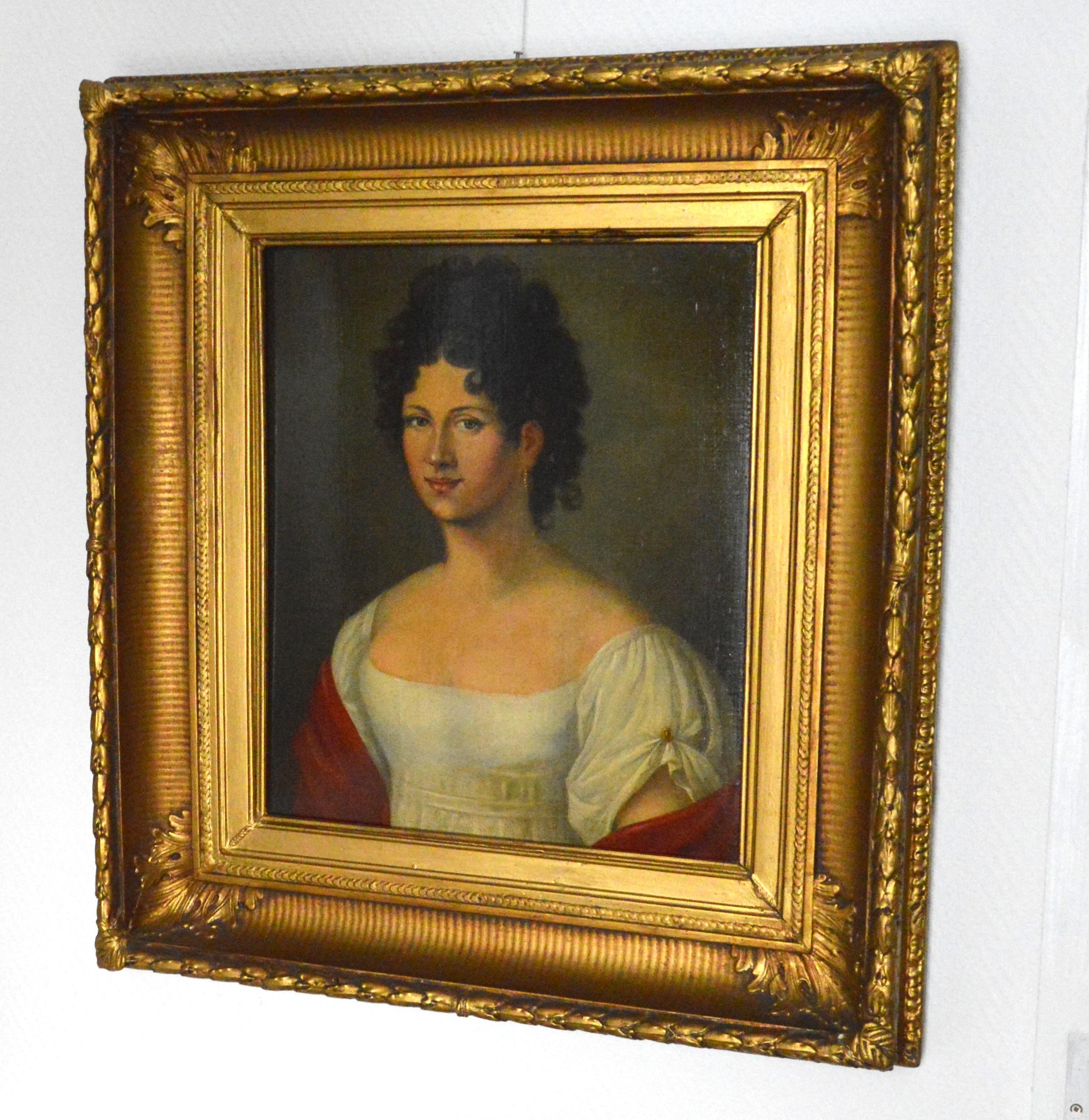 das Porträt von Henriette Charlotte Plantier, 1821 – Painting von Friedrich Wilhelm Ternite