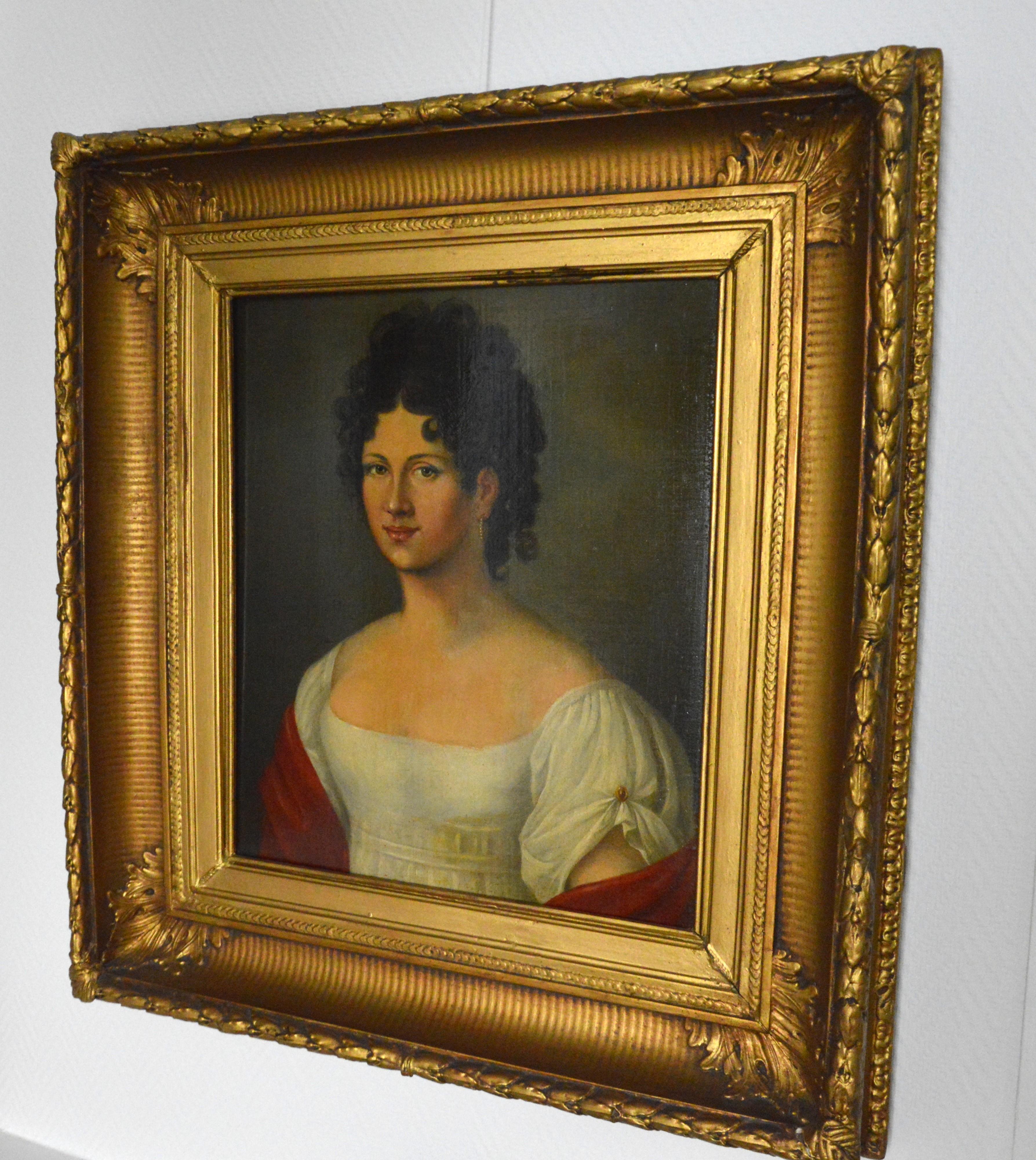 das Porträt von Henriette Charlotte Plantier, 1821 (Realismus), Painting, von Friedrich Wilhelm Ternite