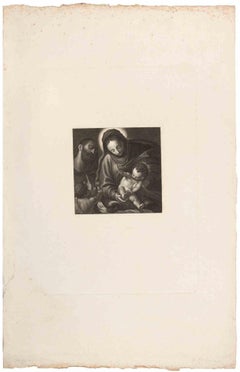 Holy Family - Etching by Friedrick Fleischmann - Late 19th Century