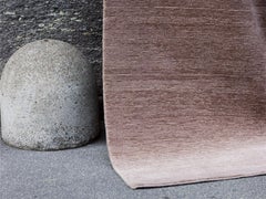 Friendly, Handknotted Rug Made in New Zeland Wool and Jute