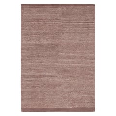 Friendly, Handknotted Rug Made in New Zeland Wool and Jute