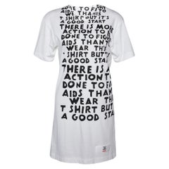 Friends & Comme des Garçons Happy Holidays Printed Cotton Knit T-Shirt Dress S
