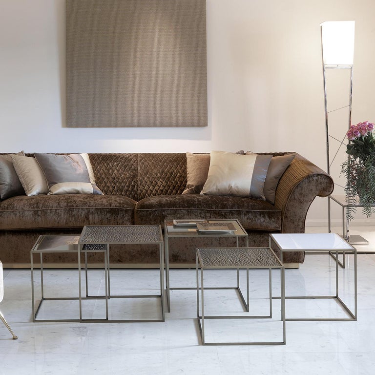 Friends Set of 2 Nesting Tables with Perforated Top For Sale at 1stDibs