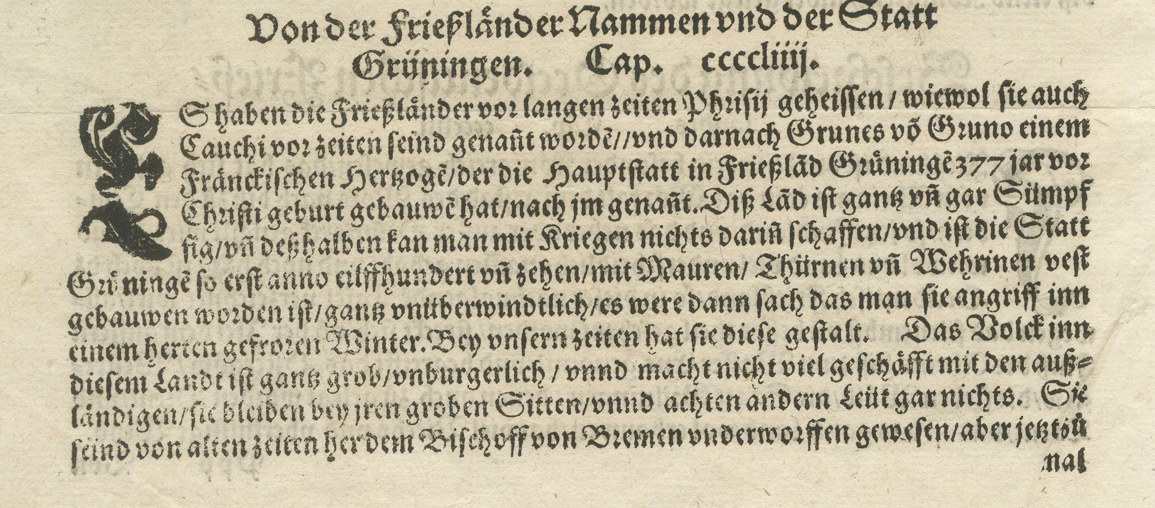 Frise, Groningue, Drenthe, Overijssel - Carte ancienne de Sebastian Münster, 1574  

Cette rare carte des Pays-Bas septentrionaux, finement colorée et gravée sur bois, représente les provinces de Frise, Groningue, Drenthe et Overijssel. La carte,