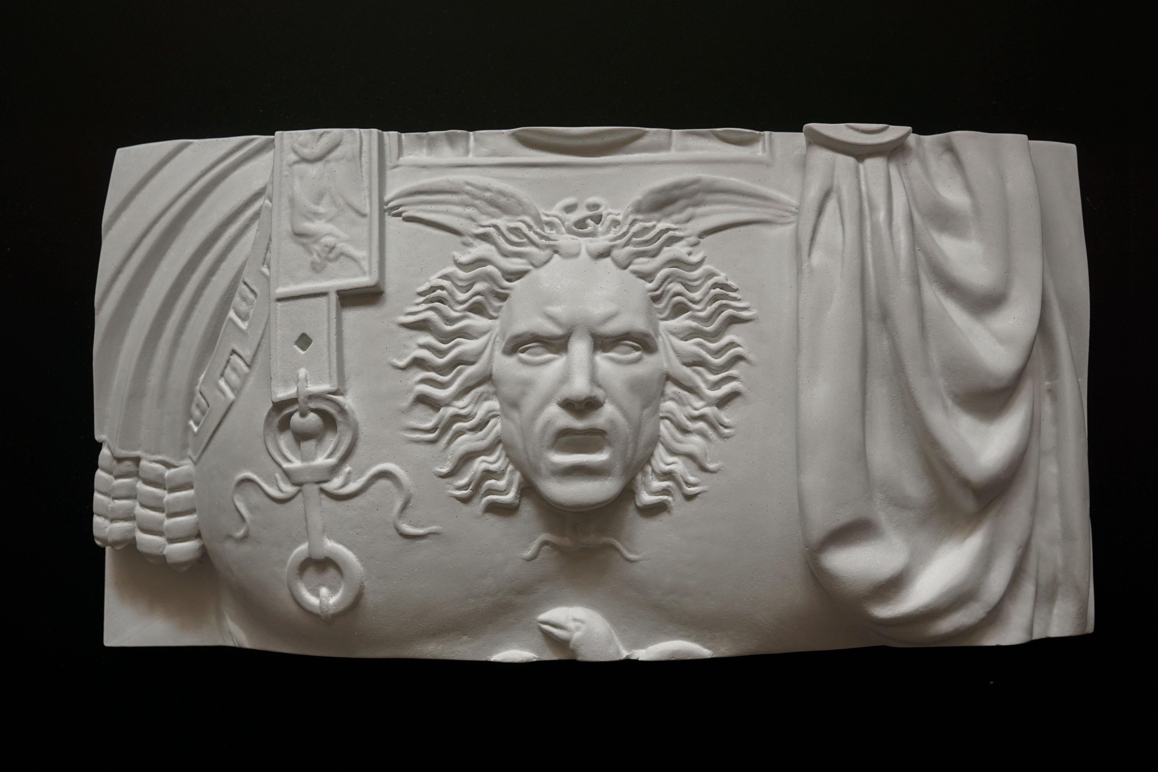 Modern Frieze, Caesar, Contemporary Art Decorative Sculpture by Eduard Locota For Sale