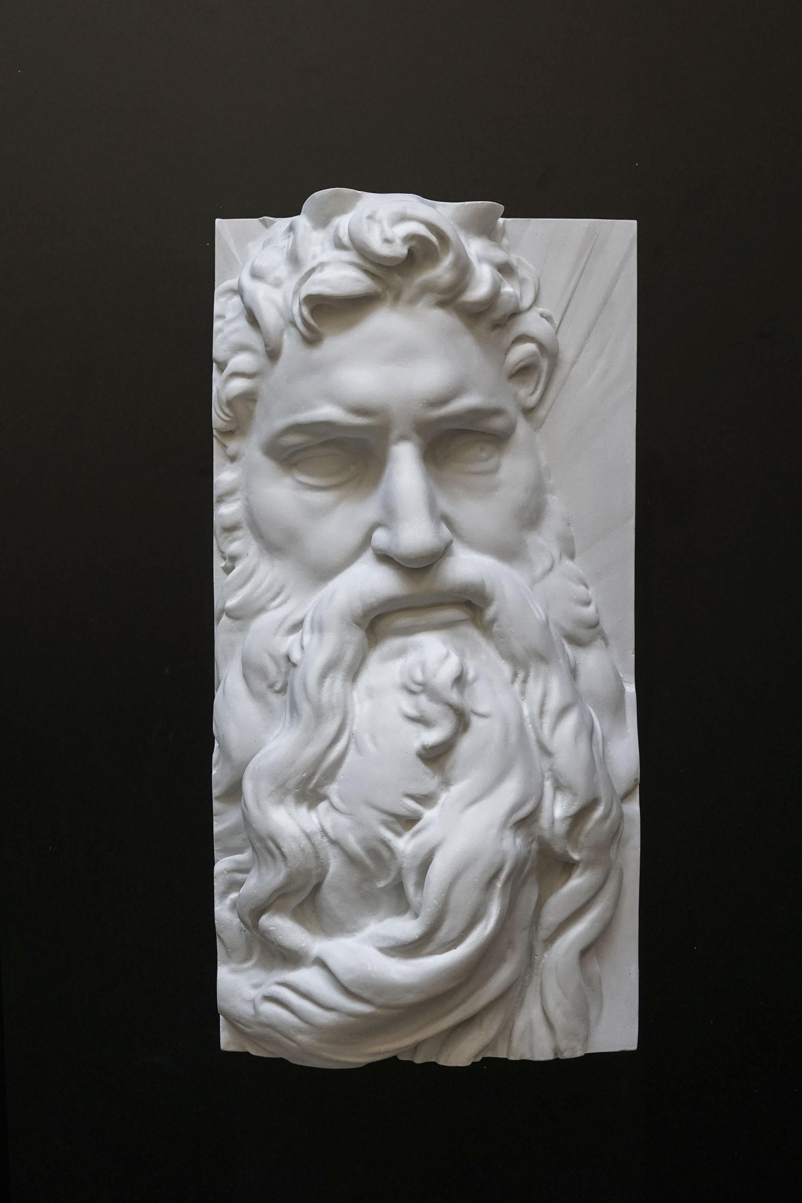 Modern Frieze, Moses, Contemporary Art Decorative Sculpture by Eduard Locota For Sale