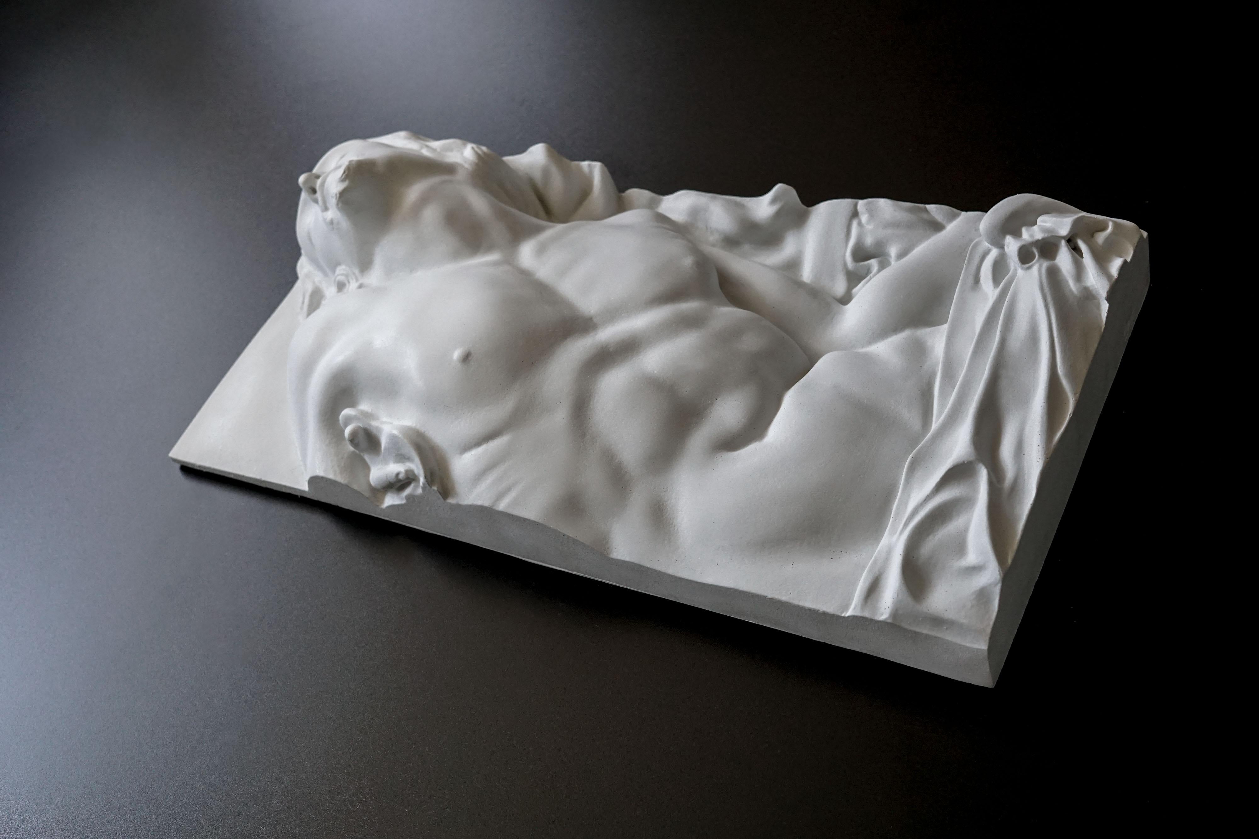 Modern Frieze, Pieta, Contemporary Art Decorative Sculpture by Eduard Locota For Sale