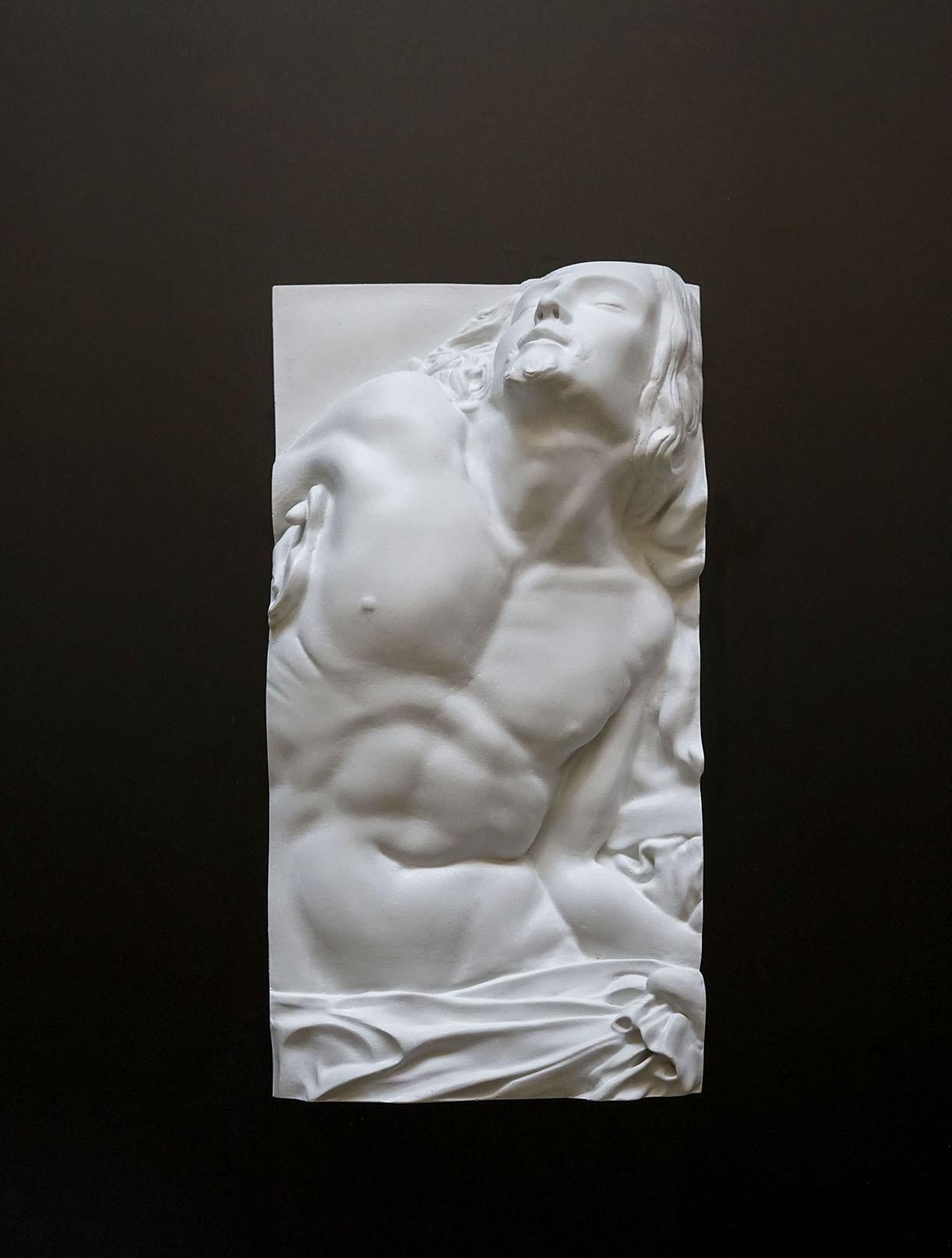 Frieze, Pieta, Contemporary Art Decorative Sculpture by Eduard Locota In New Condition For Sale In Timisoara, RO