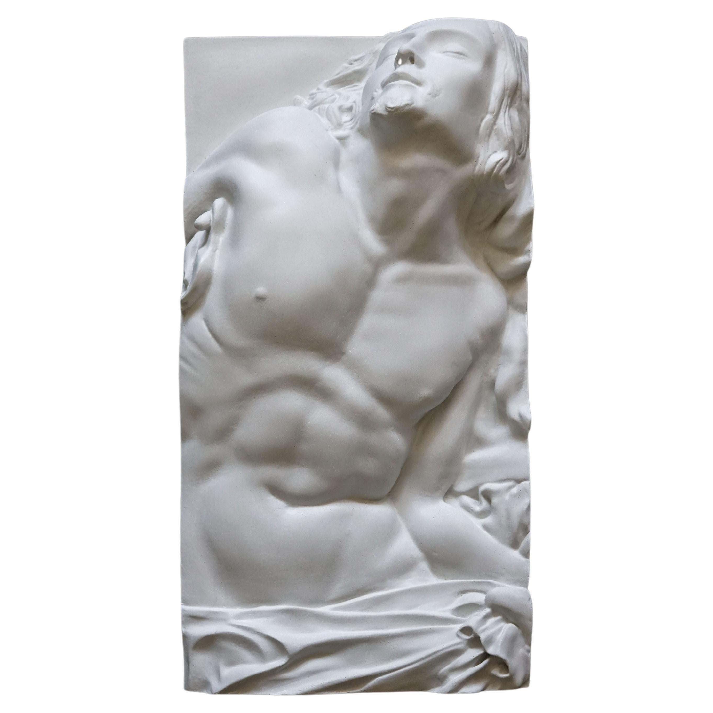 Frieze, Pieta, Contemporary Art Decorative Sculpture by Eduard Locota For Sale