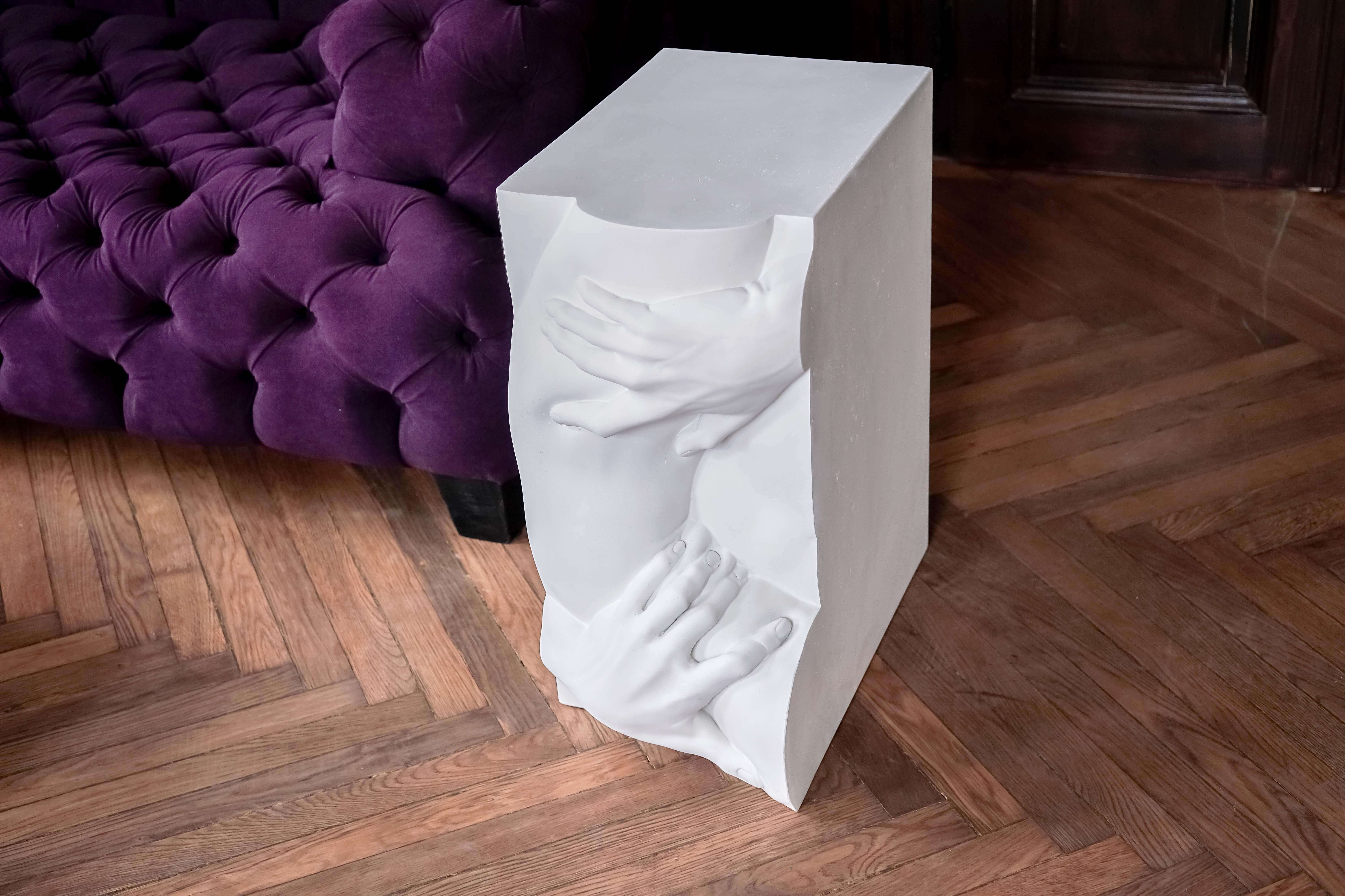 Balkan Frieze, Side Table, Contemporary Art Sculpture by Eduard Locota For Sale
