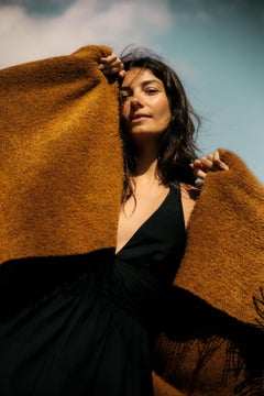 Fringe Bouclé Throw in Ochre