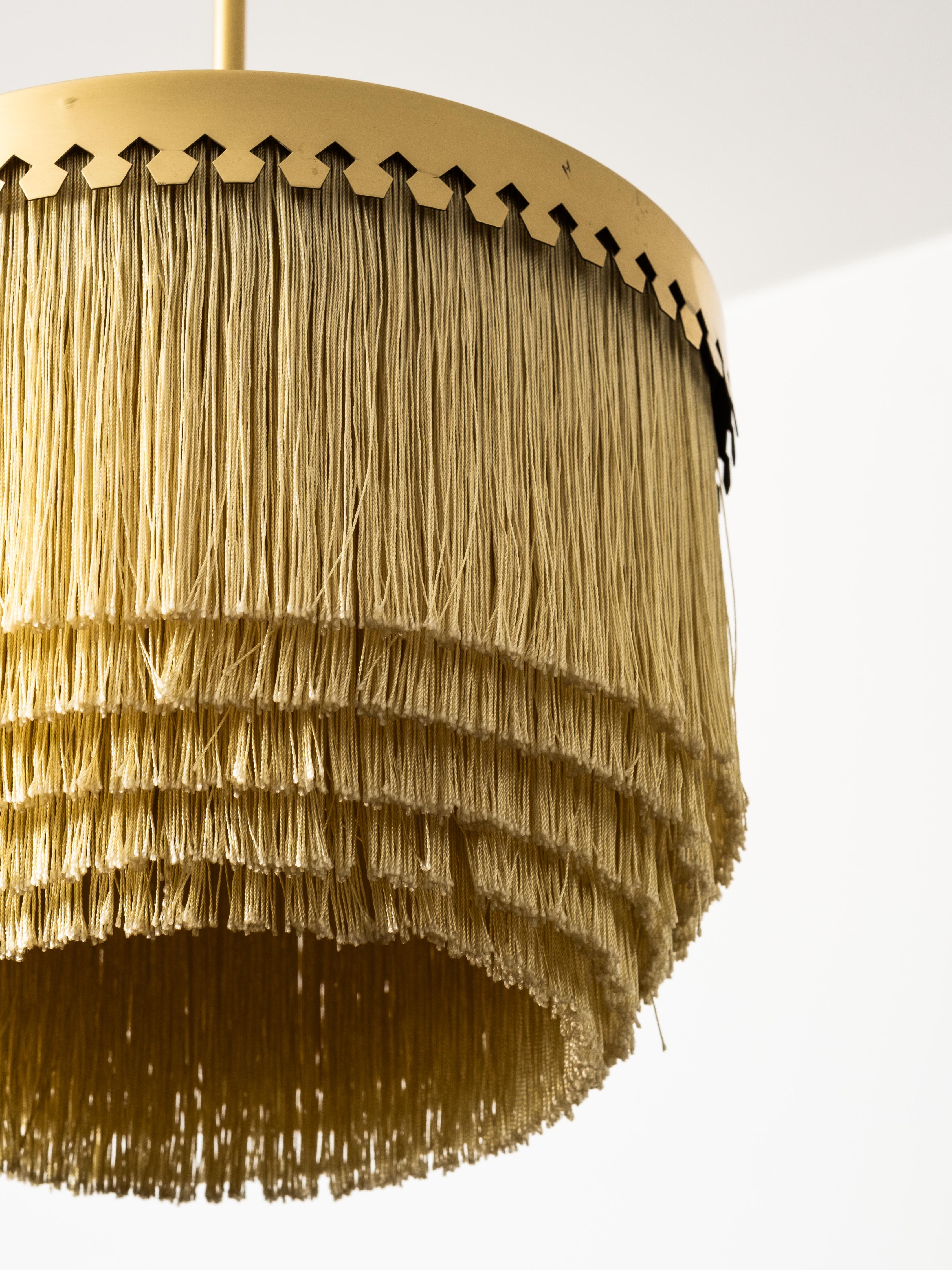 Brass Fringe Ceiling Lamp ‘T601/M’ by Hans-Agne Jakobsson for Markaryd, Sweden, 1960s For Sale