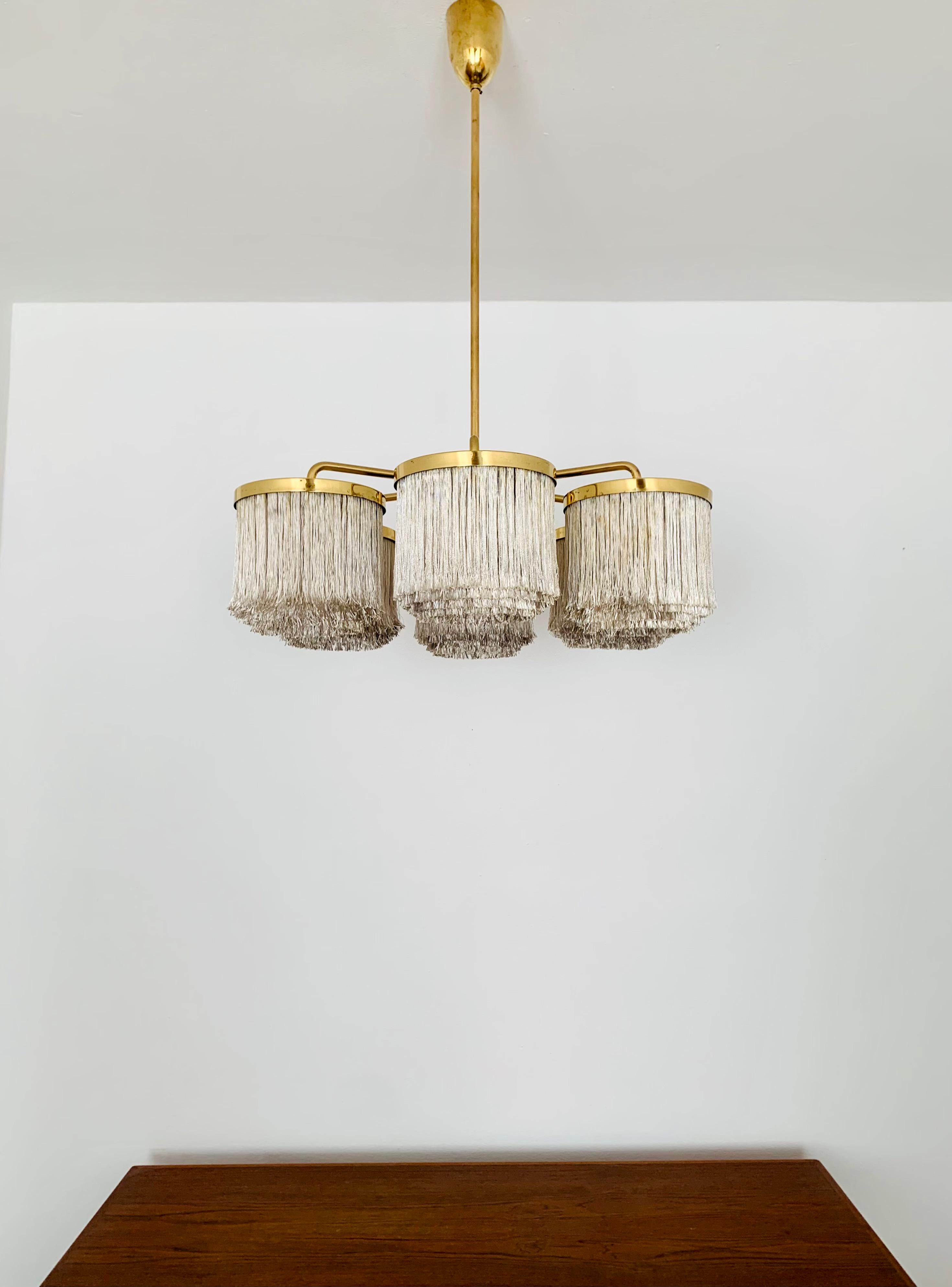 Scandinavian Modern Fringe Chandelier by Hans Agne Jakobsson