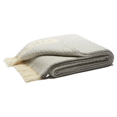 Fringe Indianina 100% Cashmere Throw Grey