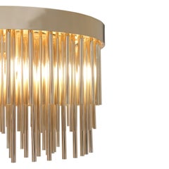 Fringe Linear Pendant Light Featuring Gold-Plated Brass Tubes
