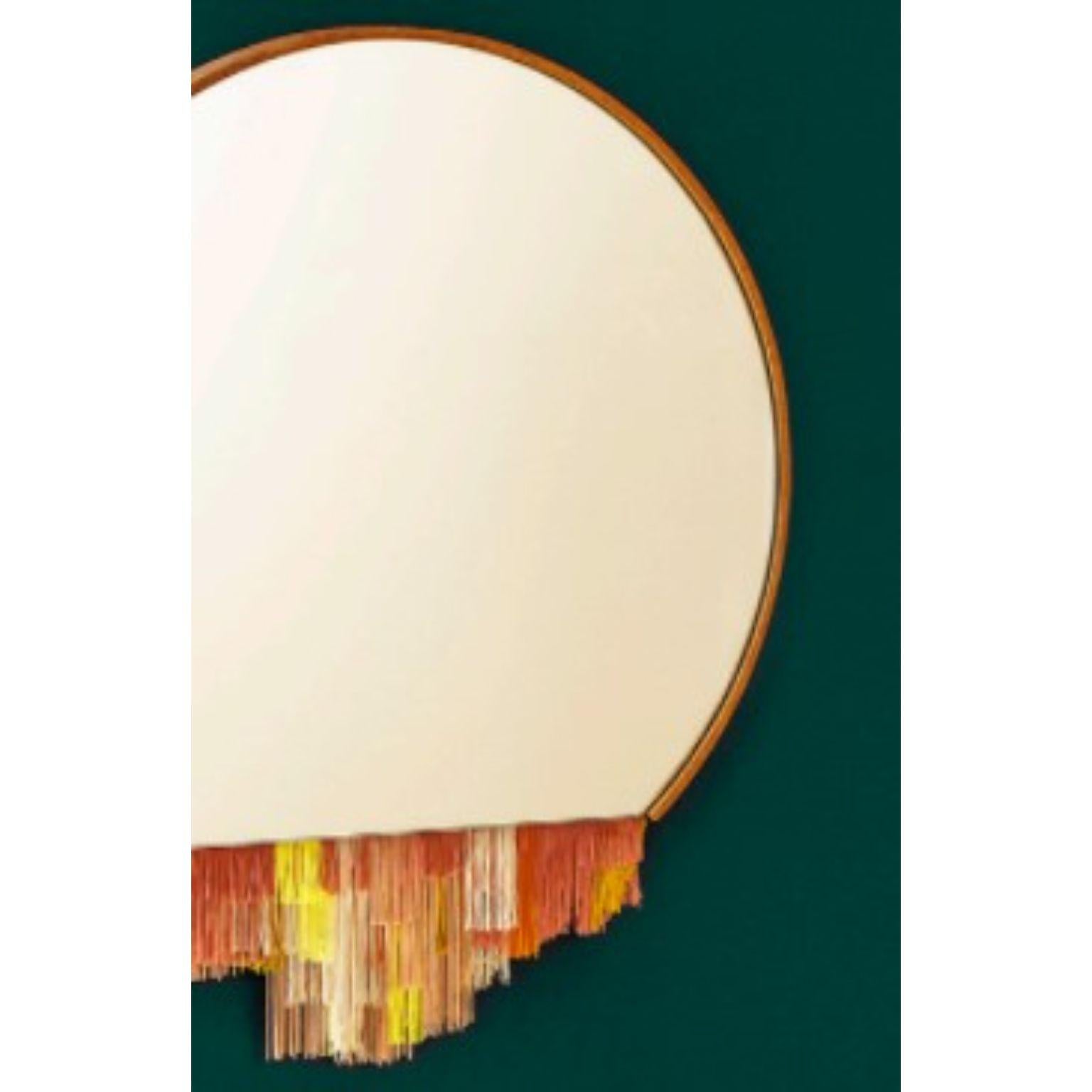 Post-Modern Fringe Mirror Green by Tero Kuitunen For Sale