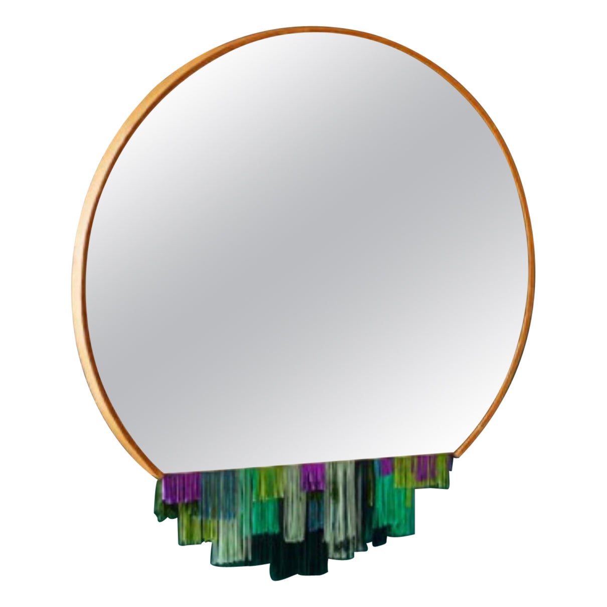 Fringe Mirror Green by Tero Kuitunen For Sale