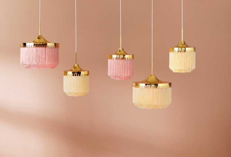 Contemporary Fringe Pale Pink Small Pendant by Warm Nordic For Sale