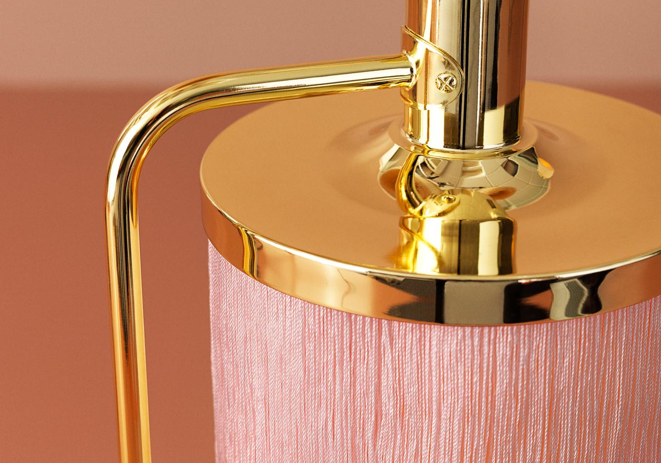 Post-Modern Fringe Pale Pink Table Lamp by Warm Nordic