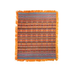 Fringed Cotton Beacon Blanket, circa 1920