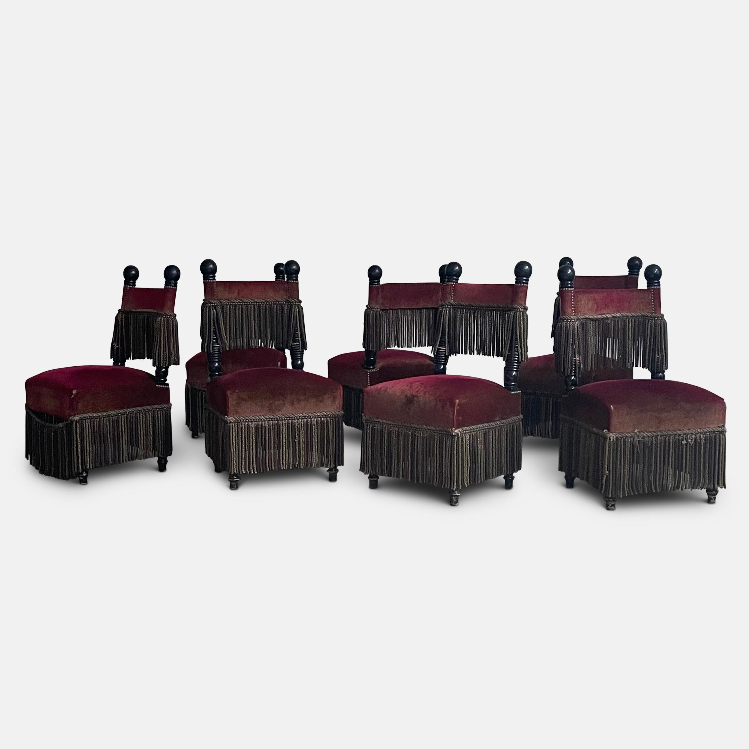 Moderne Chaises à franges de la pâtisserie Ladurée en vente