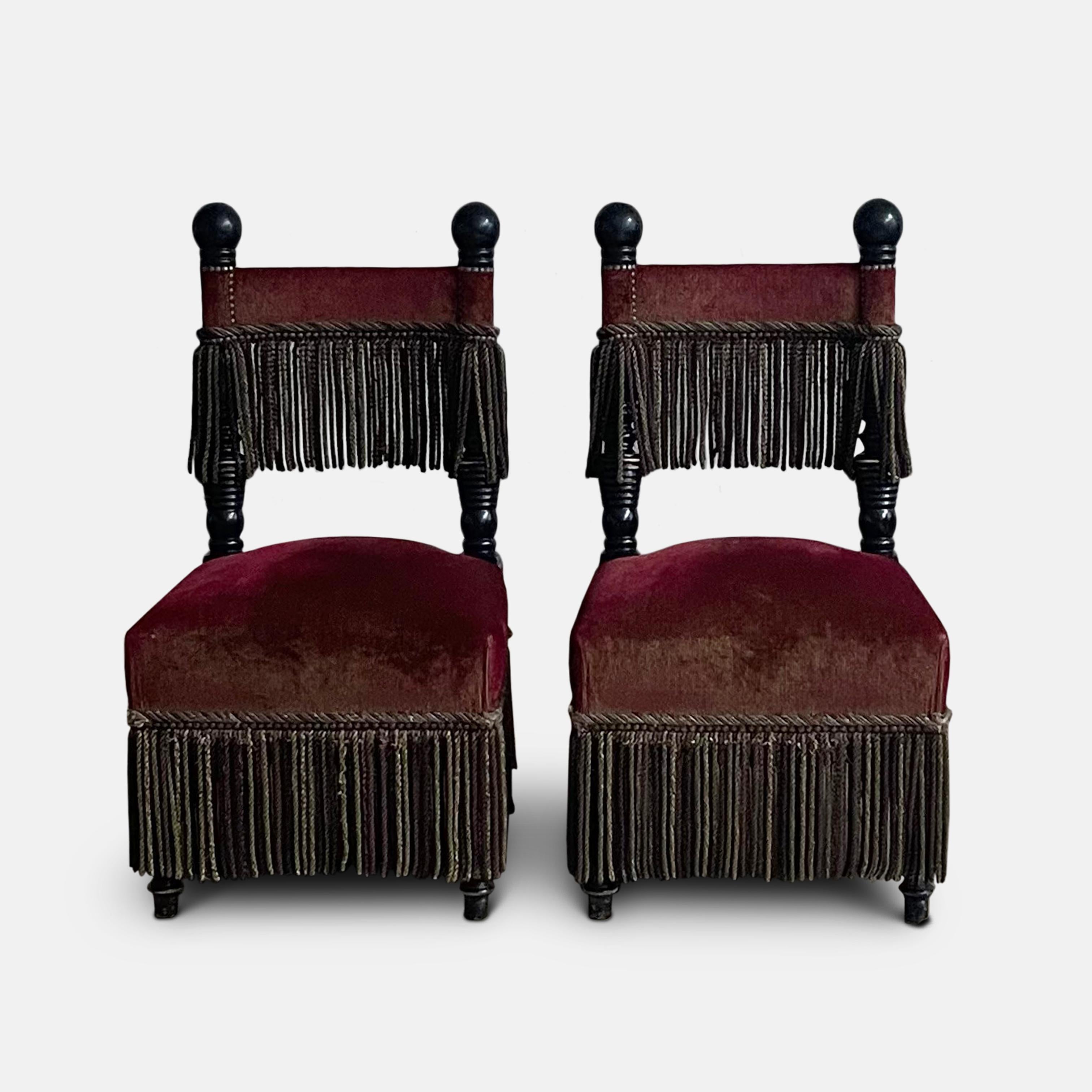 French Fringed Chairs From Ladurée Patisserie For Sale