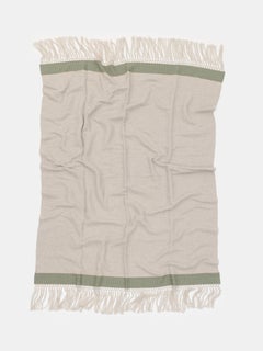 Fringed green-banded Blanket