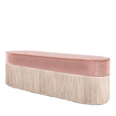 Fringed Pink Bench by Lorenza Bozzoli Couture