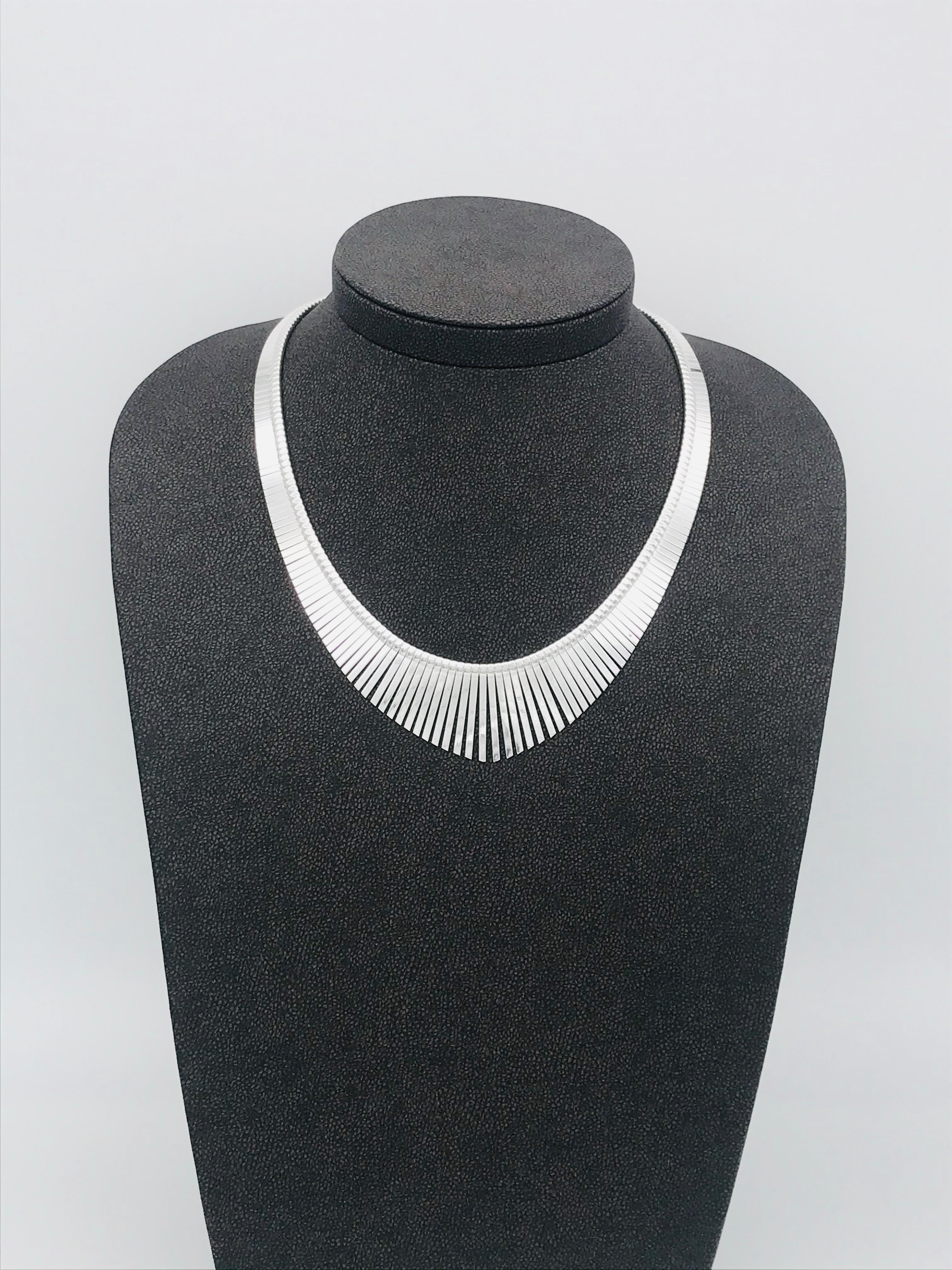 Fringed Silver Necklace 1