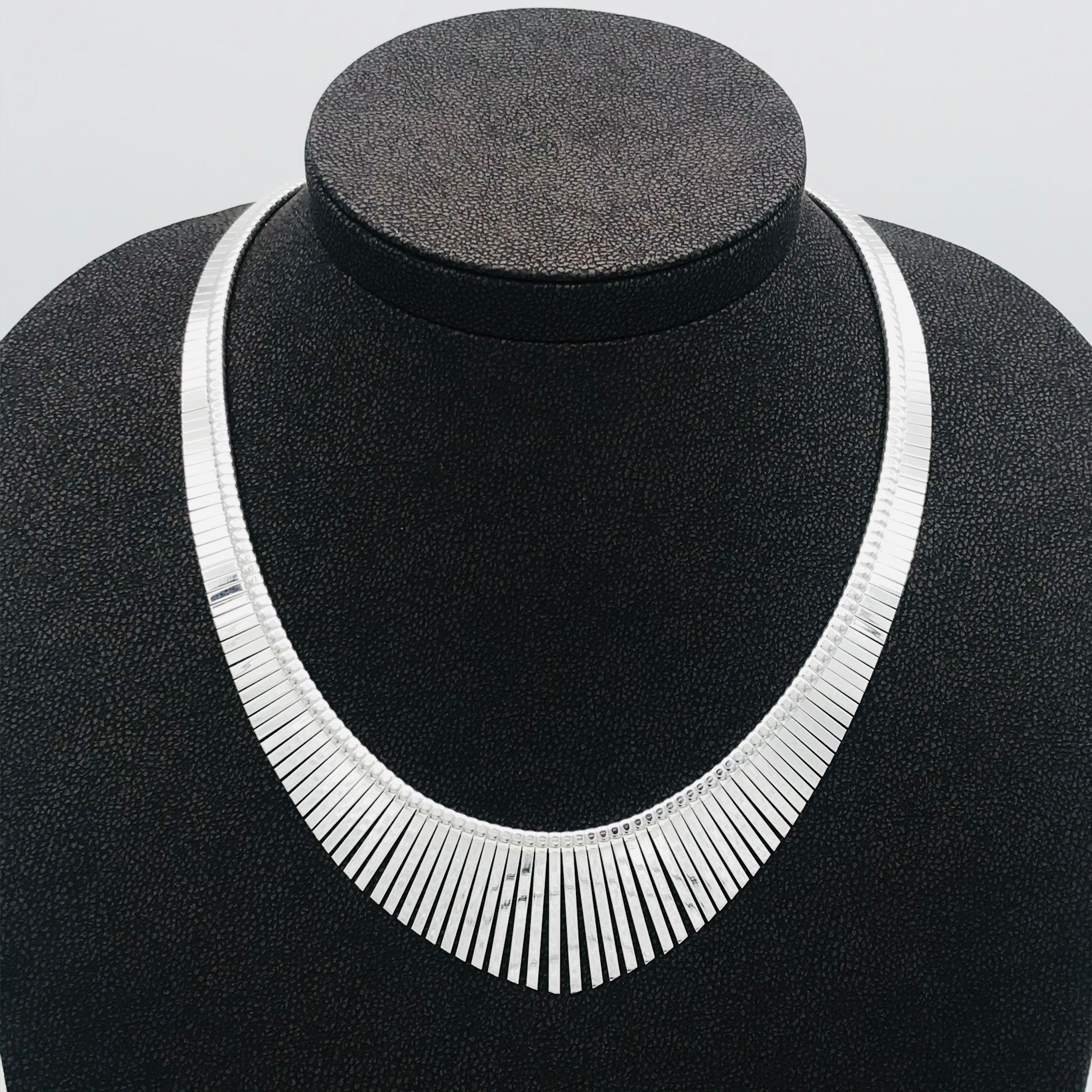 Fringed Silver Necklace 4