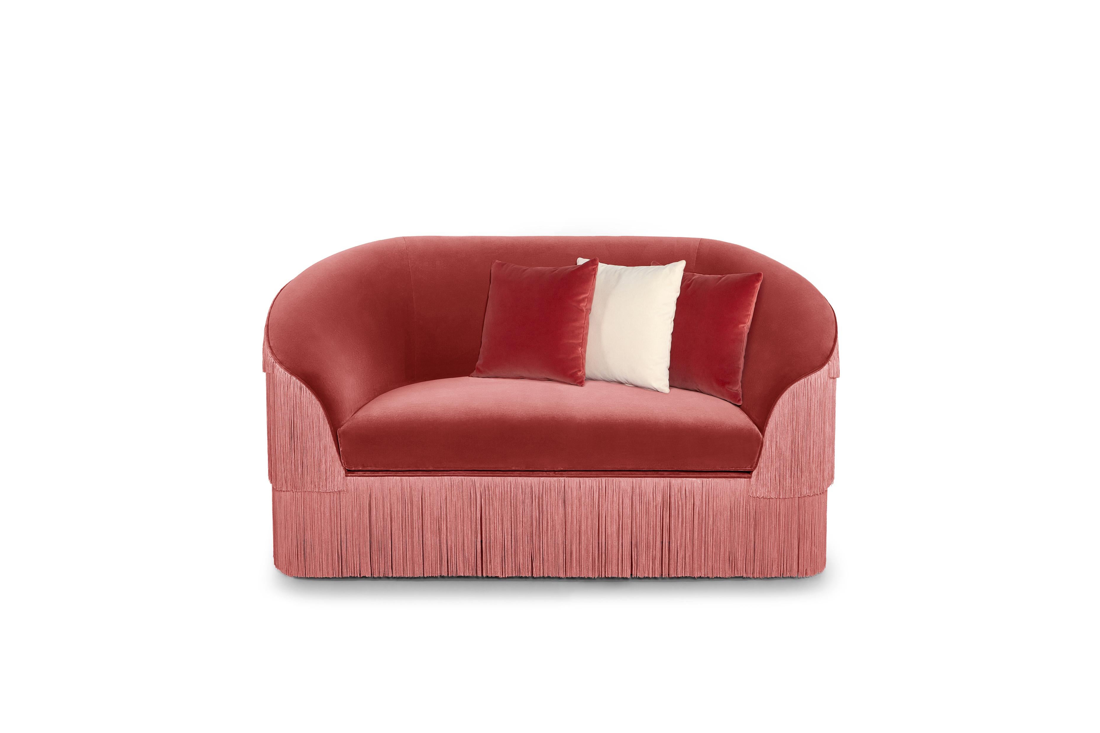 Postmoderne Canapé 2 places Fringes par Munna en vente