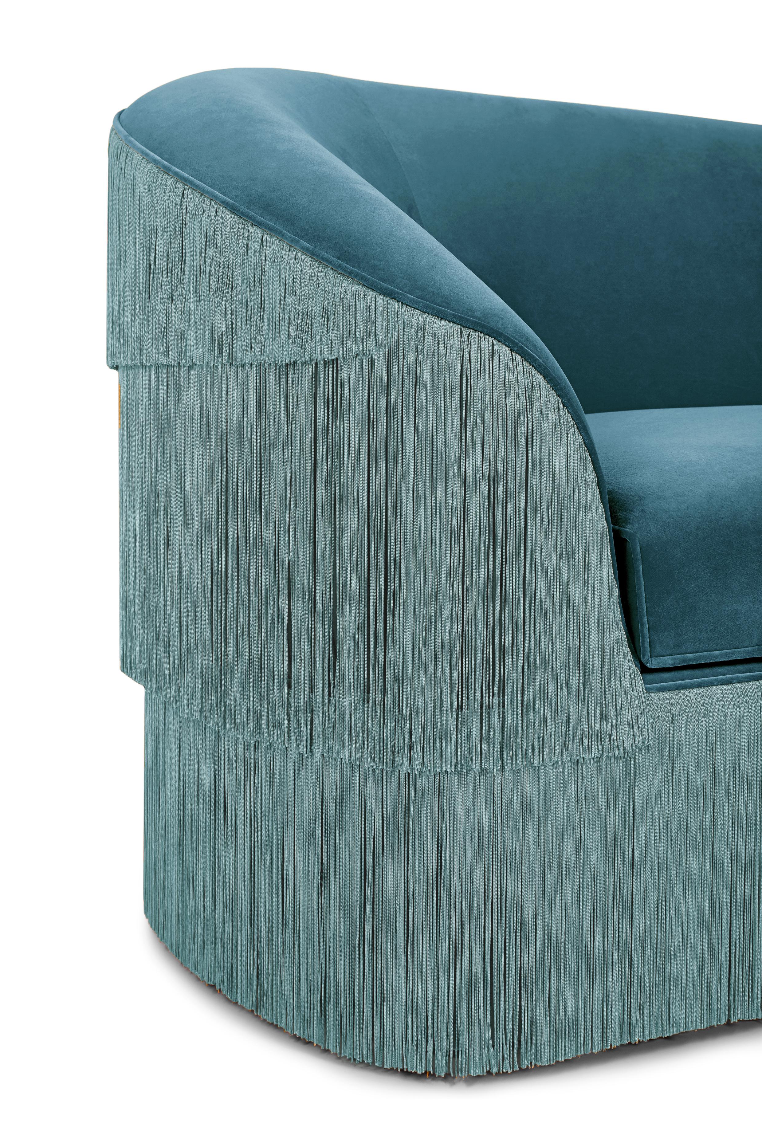 Post-Modern Fringes 2 Seat Sofa by Munna For Sale