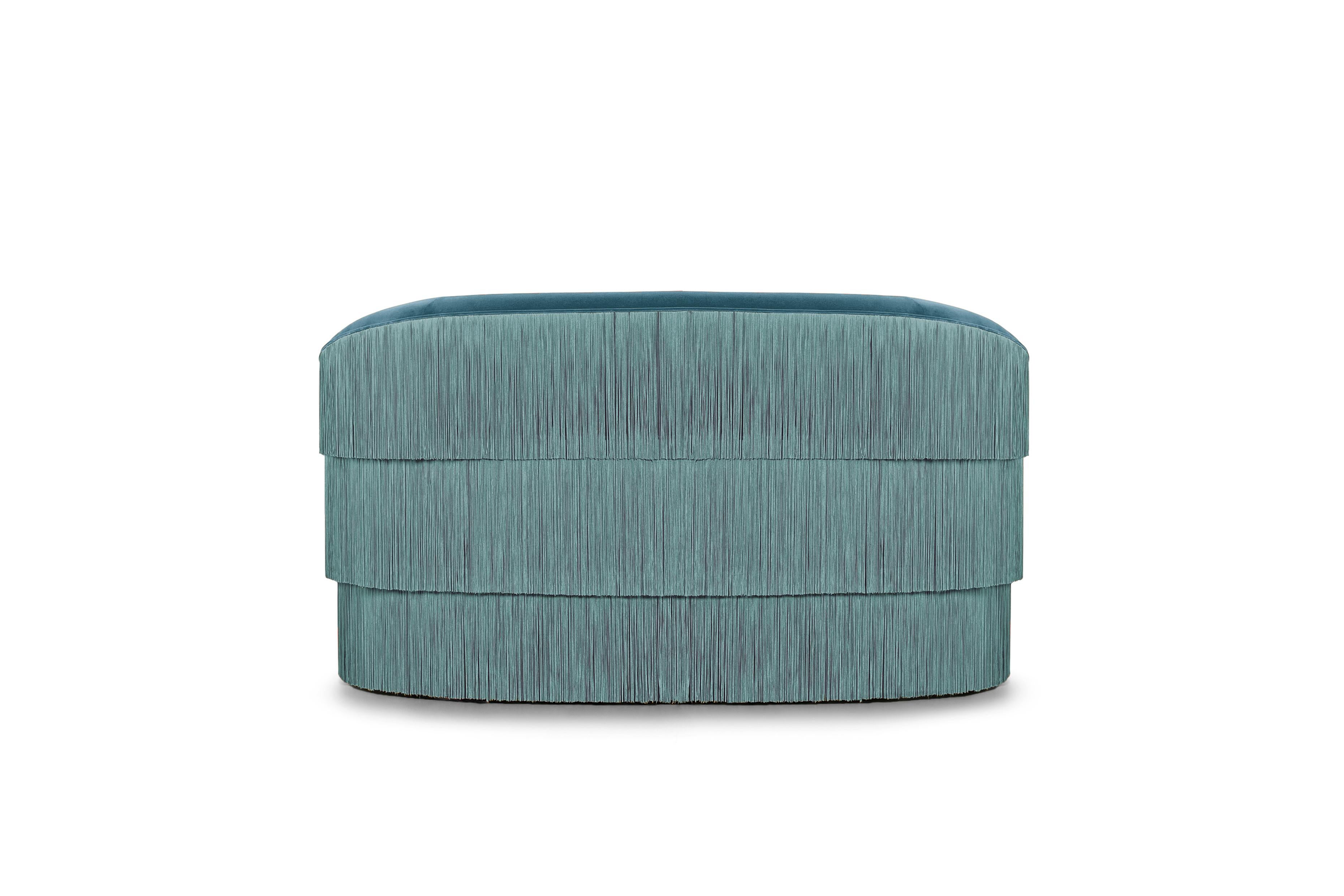 Portuguese Fringes 2 Seat Sofa by Munna For Sale