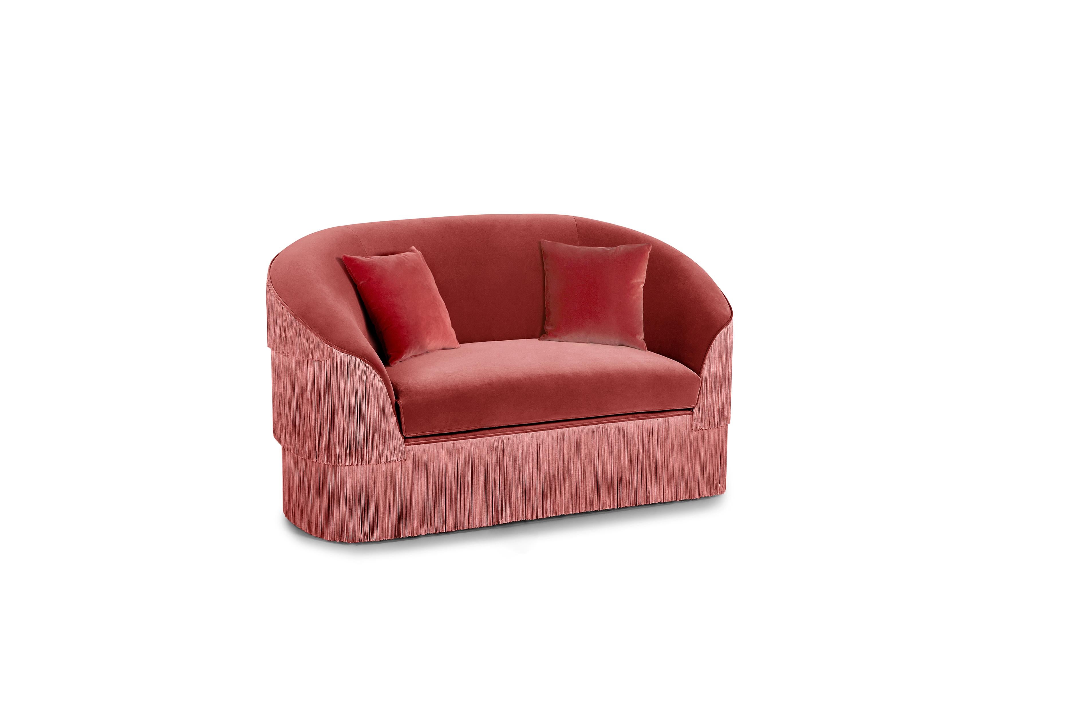 Tissu d'ameublement Canapé 2 places Fringes par Munna en vente