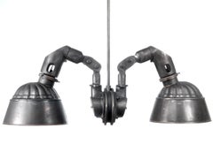 Frink Double Shade Articulating Mirrored Chandelier