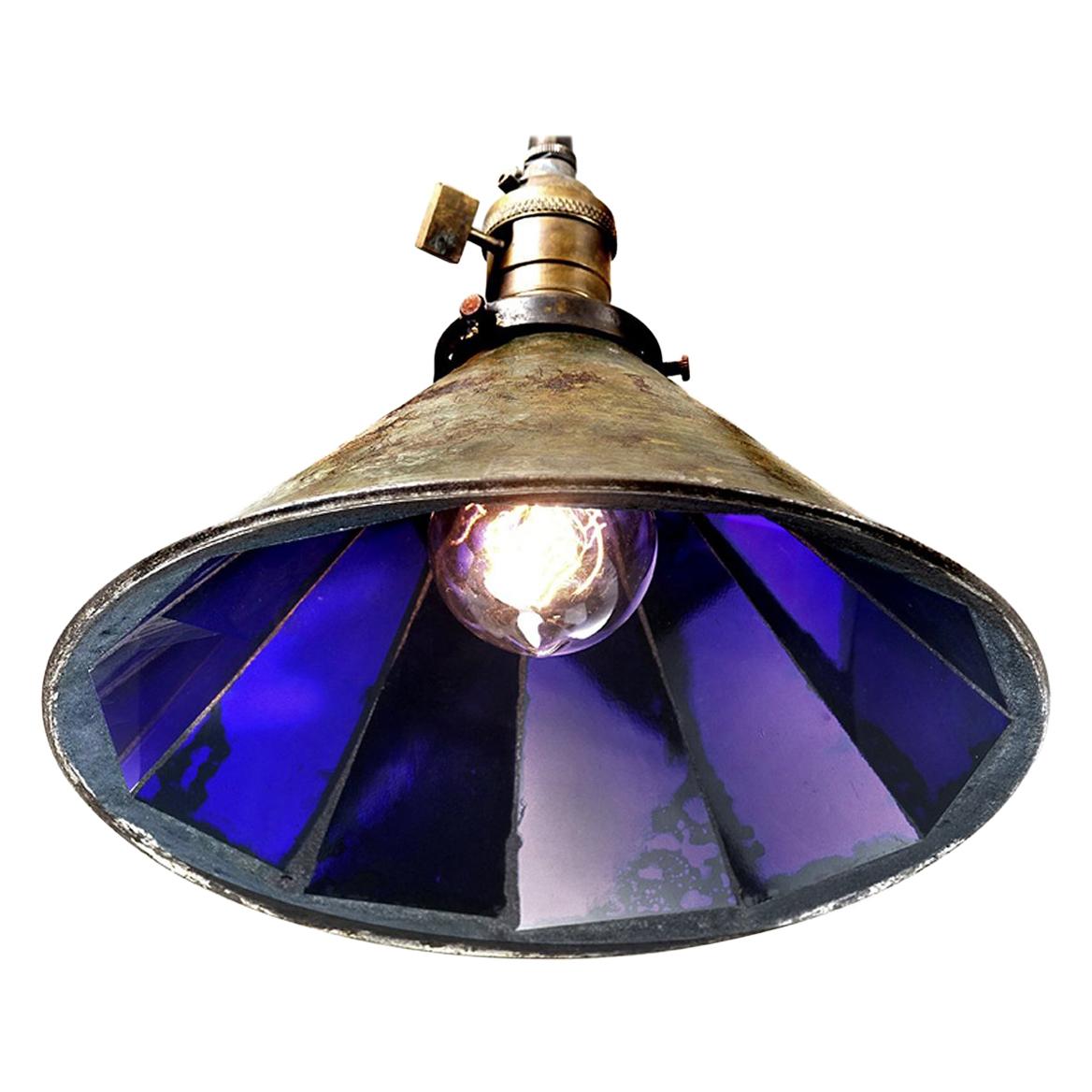 Frink Style Blue Mirrored Reflector Pendent