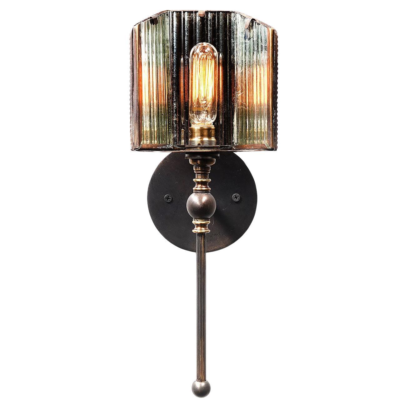 Frink Style Mirrored Reflector Footlight Sconce