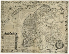 Frisia Occidentalis, A Rare Antique Engraving of Friesland, The Netherlands