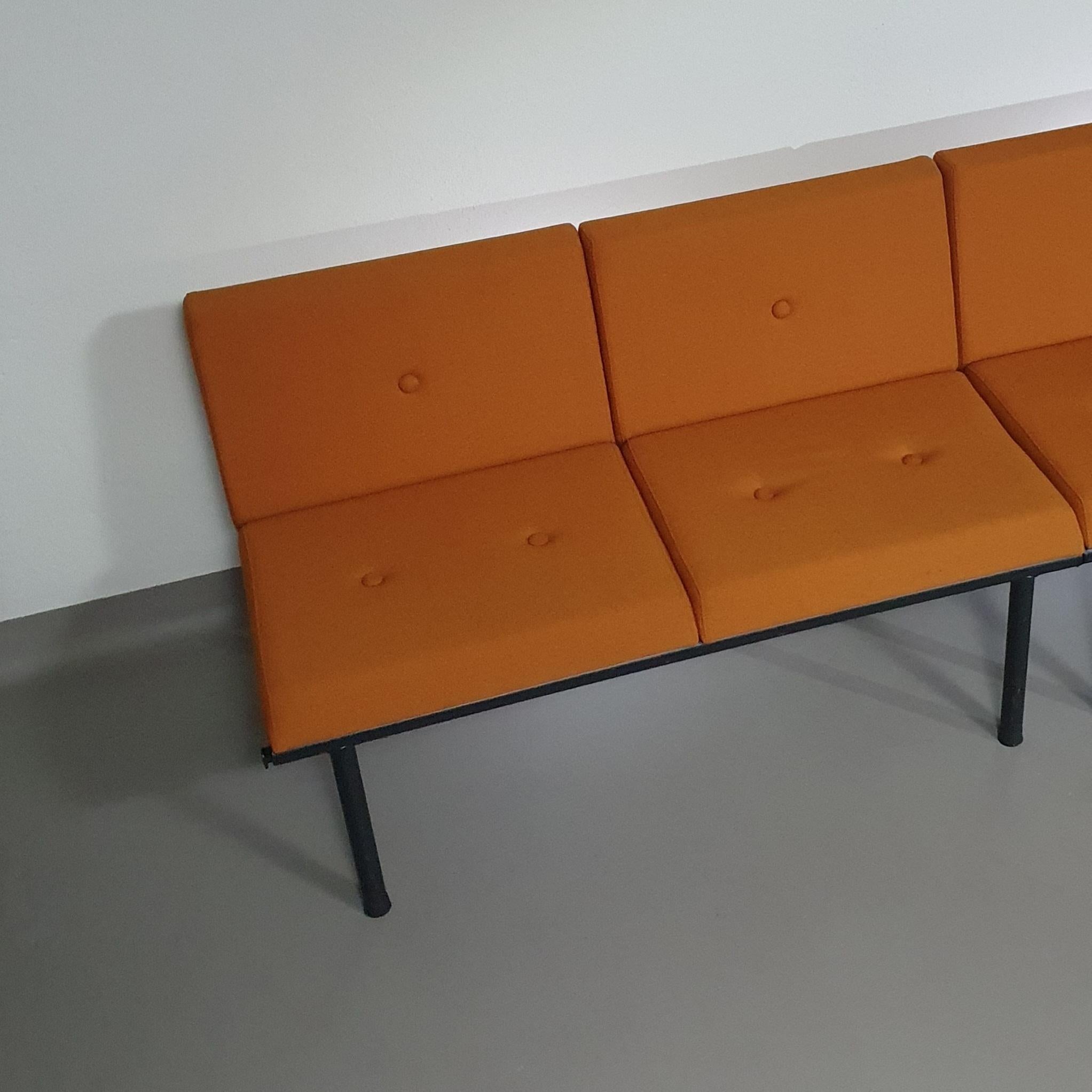 Iron  Bas Pruyser bench / sofa 2 x for Ahrend / De Cirkel 90s  For Sale