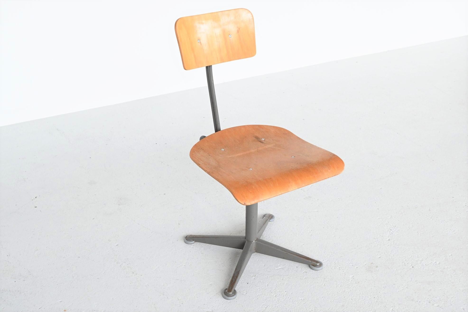 Mid-Century Modern Friso Kramer Drafting Chair Dark Grey Ahrend de Cirkel the Netherlands, 1960
